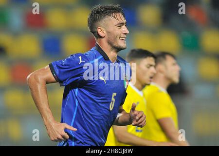 Simone Canestrelli Italien U21 Spieler, während des Freundschaftsspiels zwischen Italien und Rumänien Endergebnis 4-2, Spiel im Benito Stirpe Stadion in gespielt Stockfoto