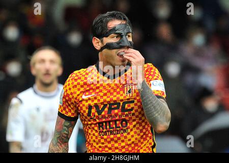 Gianluca Lapadula Spieler von Benevento, während des Spiels der italienischen Serie A Meisterschaft zwischen Benevento vs Reggina, Endergebnis Benevento 4, Re Stockfoto