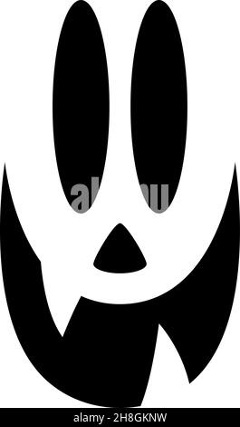 Geistergesicht. Gruseliges Symbol. Lustige Halloween Maske Stock Vektor