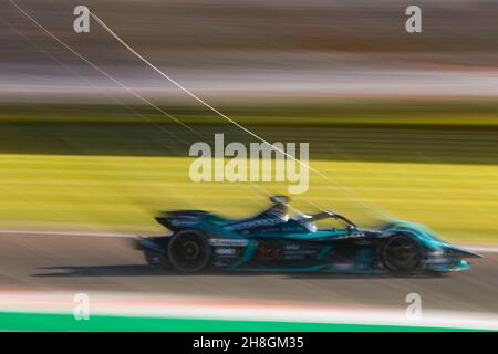 10 Bird Sam (gbr), Jaguar TCS Racing, Jaguar I-Type 5, Action beim Vorsaison-Test der FIA Formel-E-Weltmeisterschaft 2021-22, auf dem Circuit Ricardo Tormo vom 28. November bis 2. Dezember 2021 in Valencia, Spanien - Foto: Joao Filipe/DPPI/LiveMedia Stockfoto