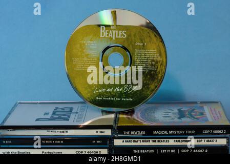 EMI CD Disc - The Beatles - Live bei der BBC. Stockfoto