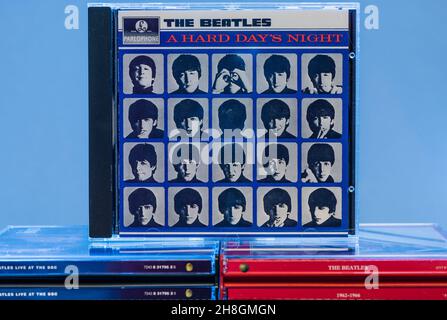 EMI CD Disc - The Beatles - A Hard Day's Night. Stockfoto