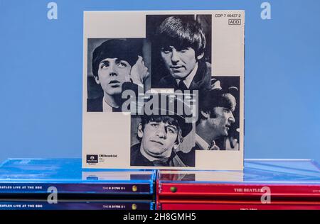 EMI CD Disc Inlay - The Beatles - A Hard Day's Night. Stockfoto