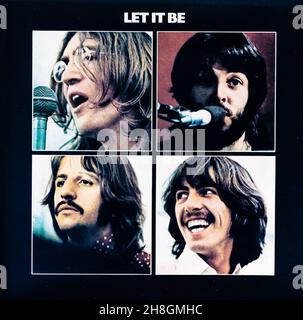 EMI CD Disc Inlay - die Beatles - LASS ES SEIN. Stockfoto