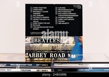 EMI CD Inlay - The Beatles - Abbey Road. Stockfoto