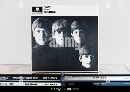 EMI CD Inlay - mit den Beatles. Stockfoto