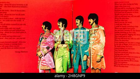 EMI CD Inlay - The Beatles - SG Peppers Lonely Hearts Club. Stockfoto