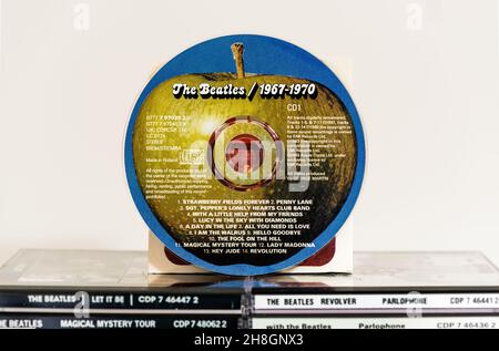 EMI CD Disc - The Beatles / 1967-1970. Stockfoto