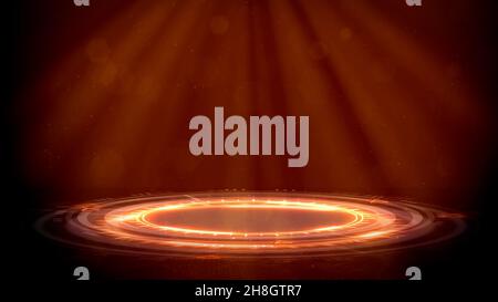 Schöne rote abstrakte Hi-Tech hud oder ui - abstraktes 3D Rendering Stockfoto