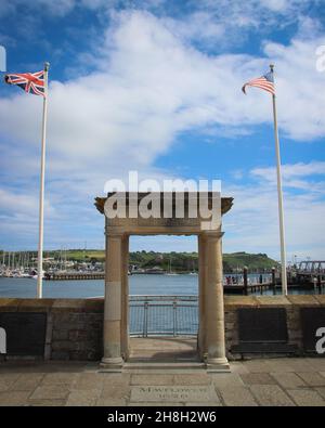 Mayflower Schritte, Plymouth Stockfoto