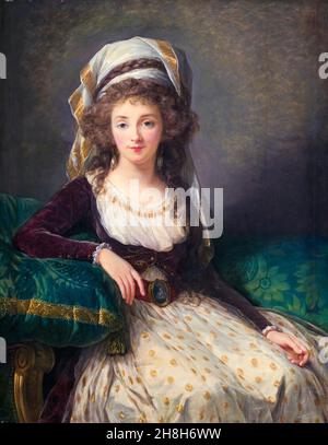 Madame d'Aguesseau de Fresnes, Porträtmalerei von Elisabeth Vigee Le Brun, 1789 Stockfoto