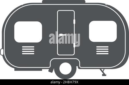 Ovale Silhouette des Anhängers. Front Abenteuer Vintage Anhänger runde Form, Vektor-Illustration isoliert auf weißem Hintergrund Stock Vektor