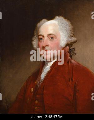 John Adams (1735-1826), 2nd Präsident der Vereinigten Staaten, amerikanischer Staatsmann und Gründungsvater, Porträtmalerei von Gilbert Stuart, um 1821 Stockfoto