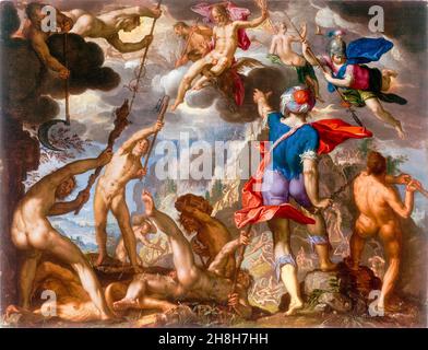 Joachim Wtewael Gemälde,die Schlacht zwischen den Göttern und den Riesen, 1603-1613 Stockfoto