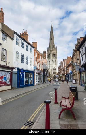 Kirk Gate, das zur St. Mary Magdalene Church Newark auf Trent Nottinghamshire UK führt. Juni 2021 Stockfoto