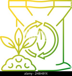 Symbol für linearen Vektor des Kompost-Gradienten Stock Vektor