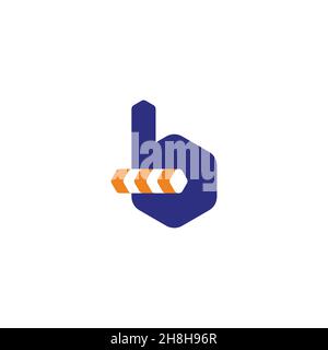 Buchstabe b Home Pfeil abstrakt geometrische Logo Vektor Stock Vektor