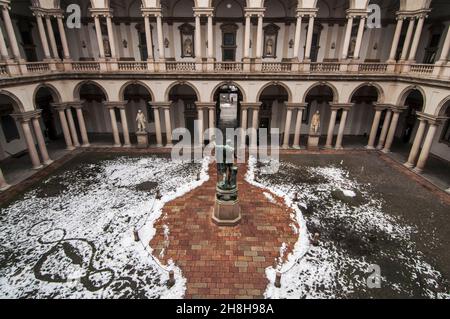 Ansicht des Gebäudes der Pinacoteca Brera in Mailand, Italien Stockfoto