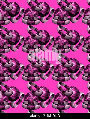 3D Rendering abstrakte Kapsel bunten Hintergrund. Nahtlose Muster.Rendering Illustration.Bunte 3D geometrischen Hintergrund - lebendige Würfel.futuristisch Stockfoto