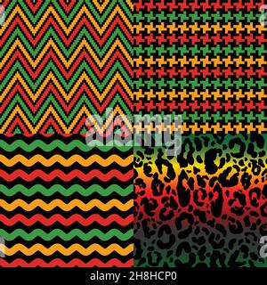 Vektor Nahtloses Muster mit farbigem Leopardendruck. Tierdruck. Geparden-Druck. Stock Vektor