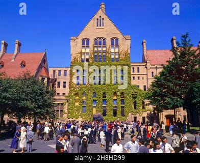 Degree Day an der Victoria University of Manchester, England. Stockfoto