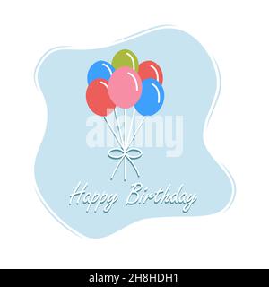 Festliche Vektor Grußkarte alles gute zum Geburtstag. eps 10 Stock Vektor