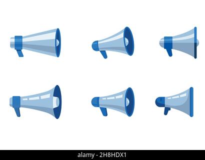 Megaphon-Symbol. Lautes Lautsprecher- oder Bullhorn-Symbol. Vektorgrafik EPS Stock Vektor