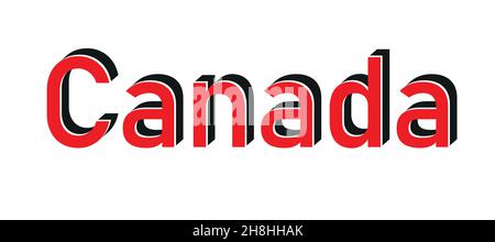 Roter Grunge-Stempel mit dem Text Made in canada auf der Innenseite des Stempels Stock Vektor