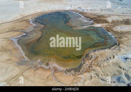 Ägypten, Sinaï, Sharm-el-Sheikh, Ras Mohammed Nationalpark, der gesalzene See (Luftaufnahme) Stockfoto