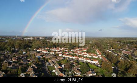 Basingstoke Stadtzentrum Luftaufnahme Stockfoto