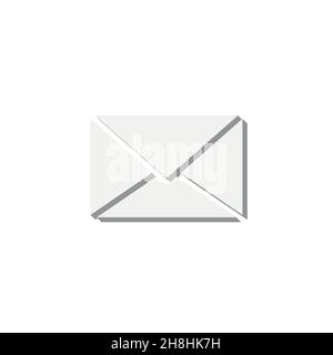 Umschlag mit Vektorsymbol für E-Mail-Zeichen öffnen Stock Vektor