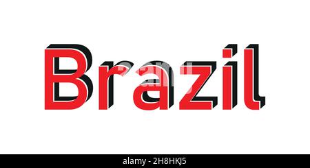 Stempel mit Text aus Brasilien Symbol isoliert auf weißem Hintergrund. Vektorgrafik Stock Vektor