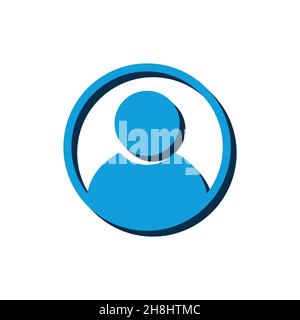 vektorsymbol Person isometrisch. 3D Zeichen isoliert auf weißem Hintergrund. Stock Vektor