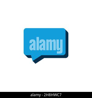 vektorsymbol Sprechblasen isometrisch. 3D Zeichen isoliert auf weißem Hintergrund. Stock Vektor