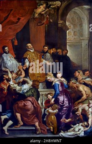 Miracolo di Sant'ignazio - Wunder des heiligen Ignatius von Peter Paul Rubens (1577–1640) Belgisch, Belgien, Flämisch Chiesa del Gesù e dei Santi Ambrogio e Andrea - Kirche Jesu und der Heiligen Ambrose und Andreas Genua Italien Italienisch ( Es wird von den Jesuit seit dem sechzehnten Jahrhundert regiert, Mit sehr reichen Interieurs, enthalten Werke von Peter Paul Rubens, Guido Reni, und die genuesischen Barockkünstler.) Stockfoto