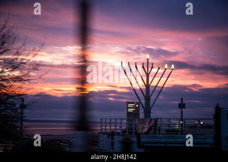 Hanukkah in Southend 2021 Stockfoto