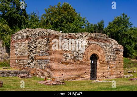 Felix Romuliana, Überreste des antiken römischen Komplexes von Palästen und Tempeln Felix Romuliana in der Nähe von Gamzigrad in Serbien Stockfoto