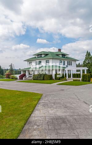 Olson Mansion und Golfplatz in Lake Wilderness, Washington. Stockfoto
