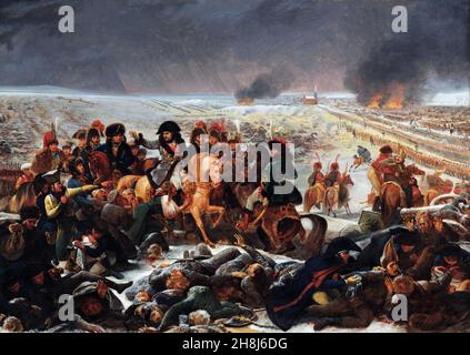 Napoleon auf dem Schlachtfeld von Eylau vom französischen Künstler Antoine-Jean Gros (1771-1835), Öl auf Leinwand, 1807 Stockfoto