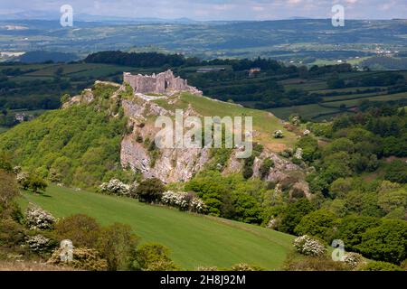 Carreg Cennen Castle und Umgebung, Black Mountains, Carmarthenshire, South Wales Stockfoto