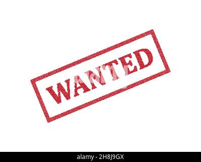 Schwarzer Vektor Grunge Stempel GESUCHT Stock Vektor