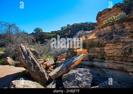 Montezuma Well, Natürliches Kalksteinloch, Sedona, Arizona Stockfoto