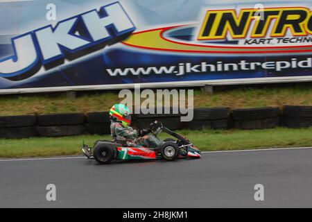 2007 George Russells frühe Kart-Karriere. Stockfoto