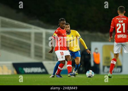 Estoril, Portugal. 29th. November 2021. Lincoln (Santa Clara) Fußball/Fußball: Portugiesisches 'Liga Portugal Bwin'-Spiel zwischen GD Estoril Praia 2-2 CD Santa Clara im Estadio Antonio Coimbra da Mota in Estoril, Portugal . Quelle: Mutsu Kawamori/AFLO/Alamy Live News Stockfoto