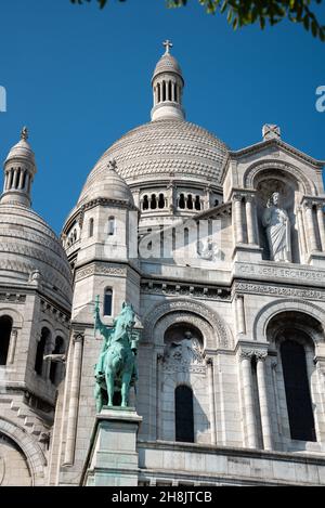 Schöne berühmte Kirche Sacre Coeur in Paris, Frankreich Stockfoto