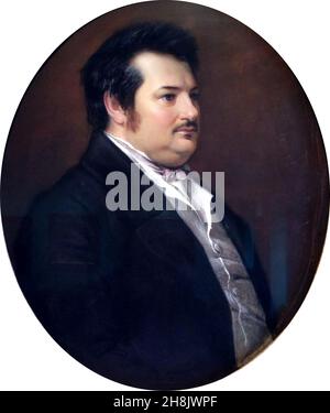 Porträt von Honoré de Balzac von Jean Alfred Gérard-Séguin Honoré de Balzac (1799 – 1850) französischer Schriftsteller und Dramatiker. Stockfoto