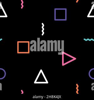 Vektor geometrische nahtlose Muster in dünnen Linie. Stock Vektor