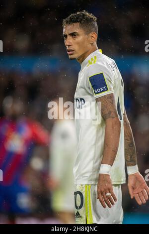 LEEDS, ENGLAND - 30. NOVEMBER: Raphinha von Leeds United während des Premier League-Spiels zwischen Leeds United und Crystal Palace in der Elland Road am 30. November 2021 in Leeds, England. (Foto von Sebastian Frej) Stockfoto