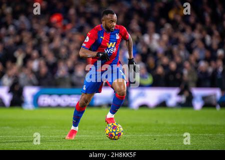 LEEDS, ENGLAND - 30. NOVEMBER: Jordan Aiew von Crystal Palace während des Premier League-Spiels zwischen Leeds United und Crystal Palace in der Elland Road am 30. November 2021 in Leeds, England. (Foto von Sebastian Frej) Stockfoto