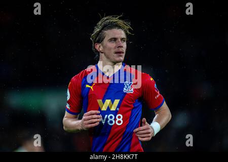 LEEDS, ENGLAND - 30. NOVEMBER: Conor Gallagher von Crystal Palace während des Premier League-Spiels zwischen Leeds United und Crystal Palace in der Elland Road am 30. November 2021 in Leeds, England. (Foto von Sebastian Frej) Stockfoto